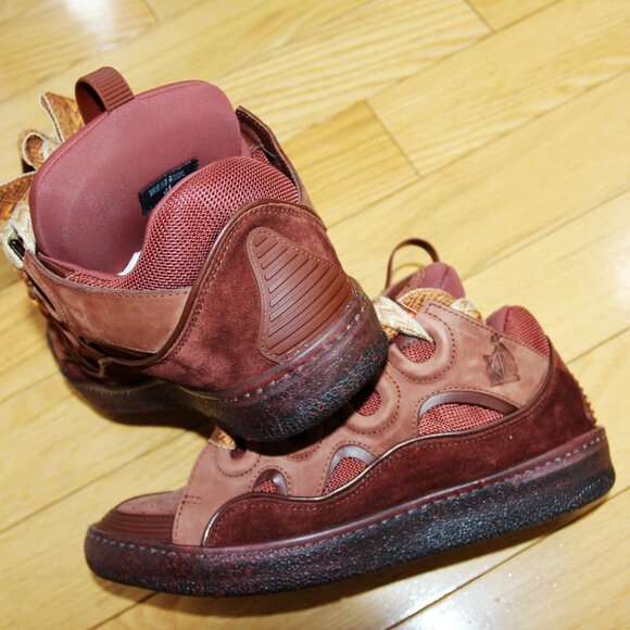 BNWT AW24 LANVIN CURB WITH SPECKLED EFFECT SOLE SNEAKERS 41 - Picture 3 of 12